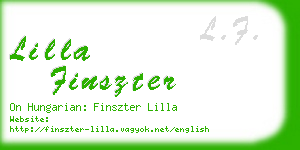 lilla finszter business card